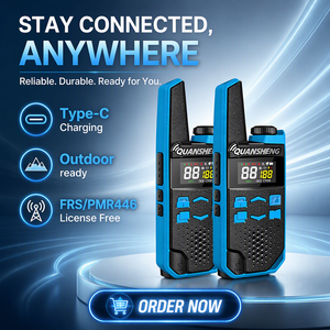 QUANSHENG TG-FR1 Two Sets FCC CE Two Way <strong>Radio</strong> FRS PMR446 License Free Walkie Talkie Practical Knob - Product Image 1