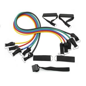 Set di bande per esercizi da 5 pezzi per palestra da casa portatile, perfetto per creare muscoli per le braccia e le fasce di resistenza delle gambe posteriori - Product Image 2