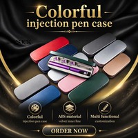 Boîte vide pour stylo injecteur avec doublure en peluche, antichoc, résistante aux rayures, étanche, boîte de rangement portable pour stylo, vente directe d'usine