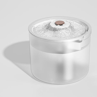 Station d'alimentation automatique pour animaux de compagnie 2L Distributeur d'eau pour aliments secs à motif solide élégant Bols 2 en 1 Stockage en plastique pliable