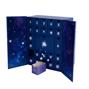 Calendario <span class=keywords><strong>de</strong></span> Adviento Navideño <span class=keywords><strong>de</strong></span> 24 Días, Caja <span class=keywords><strong>de</strong></span> Regalo con Imán, Papel <span class=keywords><strong>de</strong></span> Embalaje para Regalos - Product Image 1