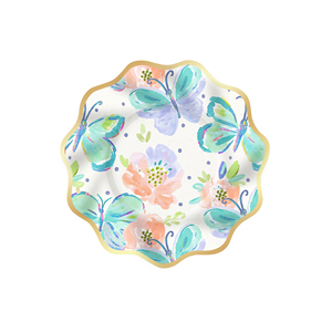 DAMAI Nuevo Diseño Personalizado, Juego de Platos de Papel con Mariposas Verdes, Platos Desechables para Decoración de Fiestas de Cumpleaños de Niñas - Product Image 5