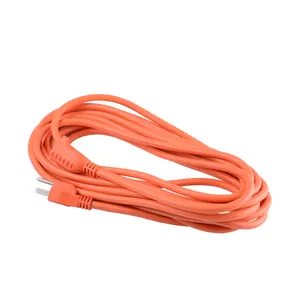 100ft Outdoor Extension Cord 16/3 SJTW, 3-Prong Grounded Plug, Orange, General Purpose