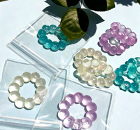 Bracelet en cristal scintillant multicolore de 6 cm, jouet souple en TPR effet gelée, anti-stress, avec poudre dorée, accessoire de mode, cadeau