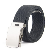 Ceinture Tactique d'Extérieur pour Hommes en Toile de Coton Blanche, Boucle en Métal, Ceinture de Chasse et de Randonnée en Tissu