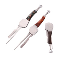 Grattoir à lames en bois trois-en-un en acier inoxydable Blackwood Redwood, entièrement en bois, pour accessoires de couteaux