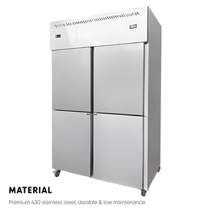 Modo de refrigeración por aire del congelador vertical de acero inoxidable de 4 puertas fiable para cocina de gran volumen y almacenamiento en frío al por menor - Product Image 3