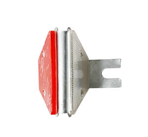 Fabricante rojo blanco amarillo soporte de acero galvanizado reflectante carretera tráfico barandilla Reflector delineador trapezoidal - Product Image 2