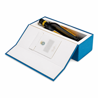 Boîte cadeau personnalisée OEM à fermeture magnétique pour bouteille unique, avec doublure en éponge, pour vin rouge, whisky, spiritueux de luxe, logo de marque privée