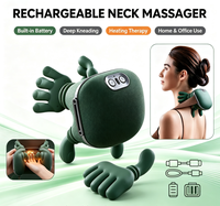 Masseur Bionique pour le Cou et les Épaules, Massage Profond des Tissus par Pétrissage avec Chaleur, Masseur Corporel Portable Rechargeable par USB