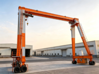 Grue portique intelligente à double poutre à pneus en caoutchouc, à faible bruit, pour levage lourd, pour le transport de conteneurs en terminal portuaire