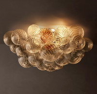 Lustre moderne nordique HangXuan en verre bulle, luminaire de plafond de luxe en acier, cadre métallique AC, lampe à montage encastré pour chambre à coucher