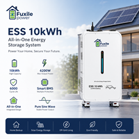 Système de stockage d'énergie solaire domestique hors réseau, système de secours d'urgence tout-en-un, 10 kWh, 6200 W, batterie LiFePO4, fonction parallèle évolutive