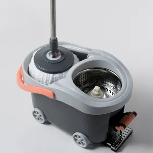 360 Magic Spin Pole Mop Boden reinigungs mopp mit Mopp eimer und Fuß pedal, schnelle Dehydration