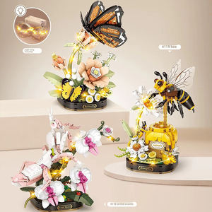Nouveauté Unisex Fleurs DIY Micro Particules Blocs de Construction Puzzle en Plastique Jouet Insecte Briques Jouet Éducatif pour Enfants - Product Image 5