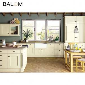 Cuisine moderne de luxe, design modulaire, meubles en bois, panneau de porte en placage, armoire de cuisine murale en bois économique avec îlot - Product Image 2