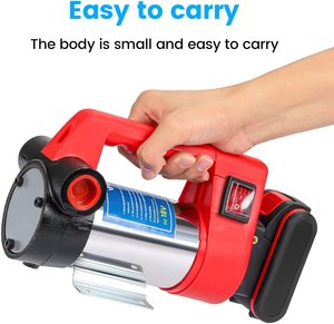 Bomba <span class=keywords><strong>de</strong></span> transferencia <span class=keywords><strong>de</strong></span> combustible portátil para uso comercial, dispositivo inalámbrico <span class=keywords><strong>de</strong></span> queroseno biodiésel <span class=keywords><strong>de</strong></span> 12 GPM autocebante, con batería <span class=keywords><strong>de</strong></span> litio <span class=keywords><strong>de</strong></span> 2500mAh - Product Image 2