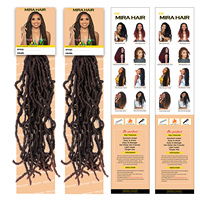 Vente en gros de Mira 2X Soft Faux Locs, cheveux synthétiques au crochet de 24 pouces, style ombré, pour les looks bohèmes des femmes noires