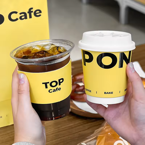 Custom Logo Disposable Clear Coffee <b>Cups</b> With Lid Cold Drink Milk Tea Soda Water Pet Material <b>Plastic</b> <b>Cups</b> Iced Coffee <b>Cup</b> - Product Image 1