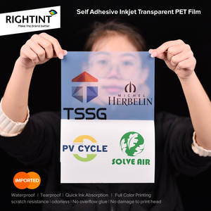 <span class=keywords><strong>Film</strong></span> PET transparent 50 microns, autocollant adhésif, masquage sensible à la pression, activé à l'eau, fusion à chaud, acrylique simple face - Product Image 2