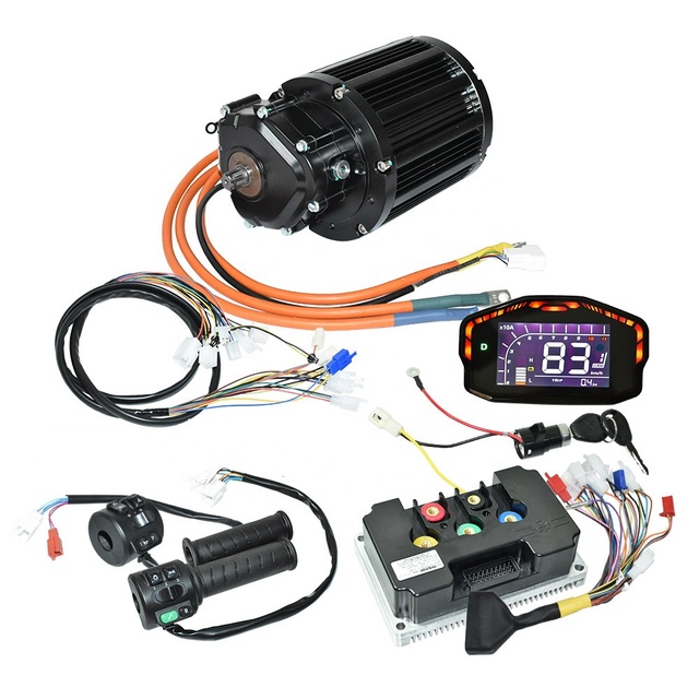 High Speed Programmable QS138 90H V3 4KW 7200rpm Electric Motorcycle Bike Mid Drive Motor Kit With 72680 Controller 350A Current