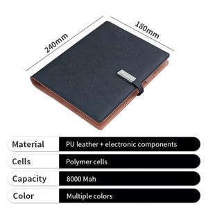 Ensemble cadeau de bloc-notes avec chargeur sans fil, agenda, power bank 3 couleurs pour le bureau - Product Image 3