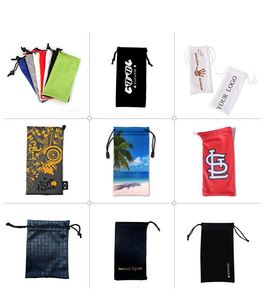Sacs à cordon en microfibre pour lunettes 9x18cm, pochette longue pour lunettes de soleil, étui souple pour lunettes de soleil, sac de rangement pour lunettes, étui à lunettes - Product Image 4