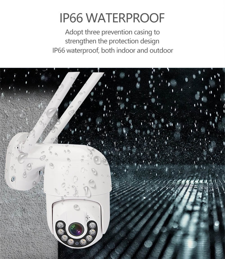 Full Color HD1080P 2MP/3MP/4MP/5MP/8MP Night Vision Two Way Audio Icsee Outdoor Waterproof Wifi CCTV Security PTZ Dome IP Camera