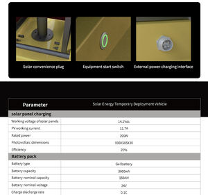 完全に組み立てられたソーラートレーラータワーソーラーモバイルソーラートレーラーソーラーパワートレーラーオフグリッドソーラー監視トレーラー - Product Image 6