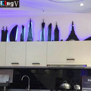Kikngv Modern Design Custom Nieuw Model Luxe Laminaat Keukenkast Glazen Deur Hoogglans En Matte Deuren Keukenkast - Product Image 3