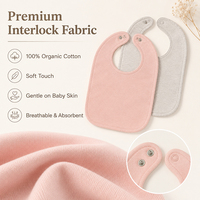 Bavoirs pour bébé en coton biologique uni avec boutons-pression assortis, plusieurs couleurs disponibles, bavoirs pour bébé, bavoirs anti-bave