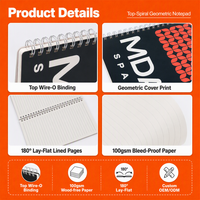 Carnet de notes A5 personnalisé avec logo, couverture rigide, reliure spirale, plastification, OEM, vente en gros, agenda, bloc-notes, papeterie professionnelle