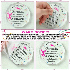 Diytree Marque Femmes Acrylique Logo Plaque Cheerleading <span class=keywords><strong>Coach</strong></span> Merci Cadeau Géométrique Ornements <span class=keywords><strong>De</strong></span> Bureau - Product Image 5
