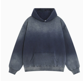 Felpa con Cappuccio da <span class=keywords><strong>Uomo</strong></span> in Cotone Lavato Sfumato 430gsm, <span class=keywords><strong>Abbigliamento</strong></span> Maschile di <span class=keywords><strong>Tendenza</strong></span> Streetwear - Product Image 2