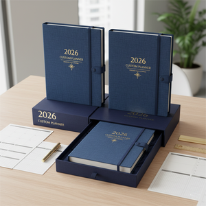 Impression personnalisée 2026 Agenda A4 A5 non daté Journal quotidien Agenda hebdomadaire <span class=keywords><strong>mensuel</strong></span> avec tiroir Boîte cadeau - Product Image 2