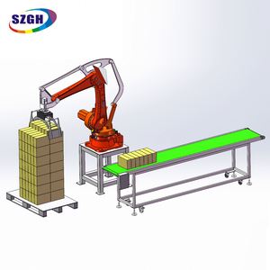 Bras de robot palettiseur industriel à 4 axes, charge utile de 100 kg, portée de 2100 mm, en acier inoxydable, avec moteur et boîte de vitesses, certifié CE, articulé - Product Image 3