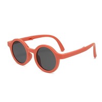 Nouvelles Lunettes de Soleil Enfants Luxe Silencieux 2026, Monture Ronde en PC, Verres TAC UV400 Pliables, Couleurs Morandi Anti-UV, Logo Personnalisé, Fabrication OEM
