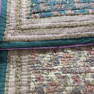 Indian Manufacturer Rajasthani Handmade <b>Vintage</b> Ethnic Kantha <b>Quilt</b> Hand Stitched Cotton Kantha <b>Quilt</b> Patchwork <b>Quilt</b> for Hotel - Product Image 1