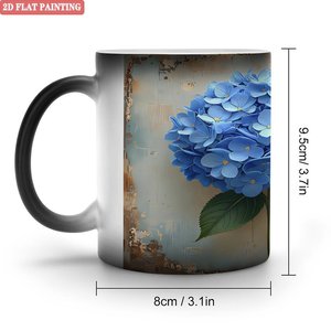 Frosted Black Ceramic Mug 11oz Heat Sensitive Magic Cup Outdoor Hiking Camping <b>Drinkware</b> - Product Image 2
