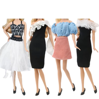 Modisches Baumwoll-Kleidungsset 30cm Rock für Halloween Weihnachten & Neujahr Feiertagsgeschenke BJD-Stil