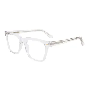 Quadratische Acetat brillen Optische Brillen Klassische transparente Brillen gestelle Hochwertige Brillen mit Logo