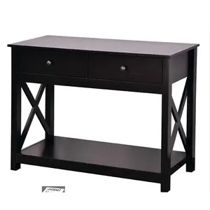 批发优质中密度纤维板彩绘木制客厅控制台桌现代入口桌控制台桌