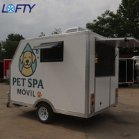 Remorque de toilettage pour animaux de compagnie, station de lavage pour chiens, salon de lavage auto mobile en libre-service, acier inoxydable, 10 pieds, chauffage intégré