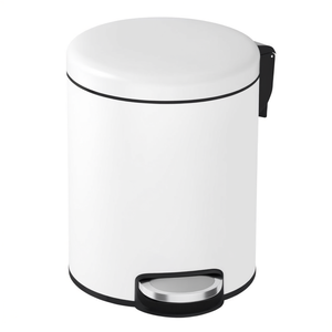 Pedal-operated kitchen bin (5L) with clutch, <b>White</b>, Art. 13 - Product Image 2