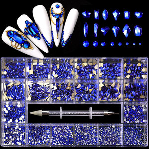 Presse à ongles en cristal, <span class=keywords><strong>strass</strong></span> et diamant pour ongles, de haute qualité, boite de pièces - Product Image 3