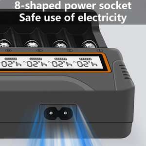 Base Adaptadora Inteligente LTY con Cargador de Baterías de 12 Bahías, Pantalla LCD, Compatible con Carga Mixta de Varias Baterías, Hecho en China A582 - Product Image 3