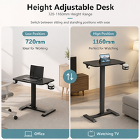 Nouvelle table d'appoint électrique réglable AOR, bureau d'ordinateur avec roulettes dissimulées, design moderne, qualité commerciale, personnalisation d'usine