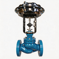 Vanne à diaphragme pneumatique avec positionneur intelligent 4-20 mA pour le contrôle du débit de vapeur industriel, la régulation de la pression et de la température