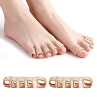 Séparateurs d'orteils en gel SEBS à 5 boucles, protecteurs, correcteurs d'hallux valgus, écarteurs d'orteils souples, redresseurs d'orteils en marteau, aligneurs d'orteils pour orteils croisés