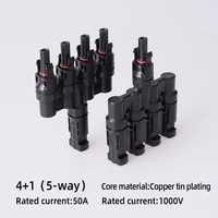 Conector PV Tipo Y para Conexión en Paralelo, Conector Impermeable para Sistema de Paneles Solares, Conector de Ramificación de Dos Piezas, Conector Tipo T para Celdas Solares